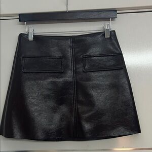 H&M Shiny Black Mini Skirt